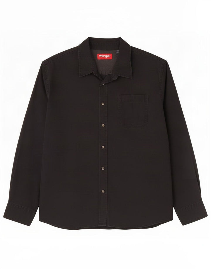 Wrangler Herreskjorte 2XL Sort Bomuld