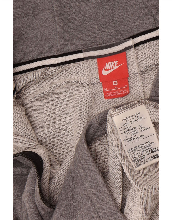 Nike hættetrøje med lynlås til mænd mellemgrå bomuld