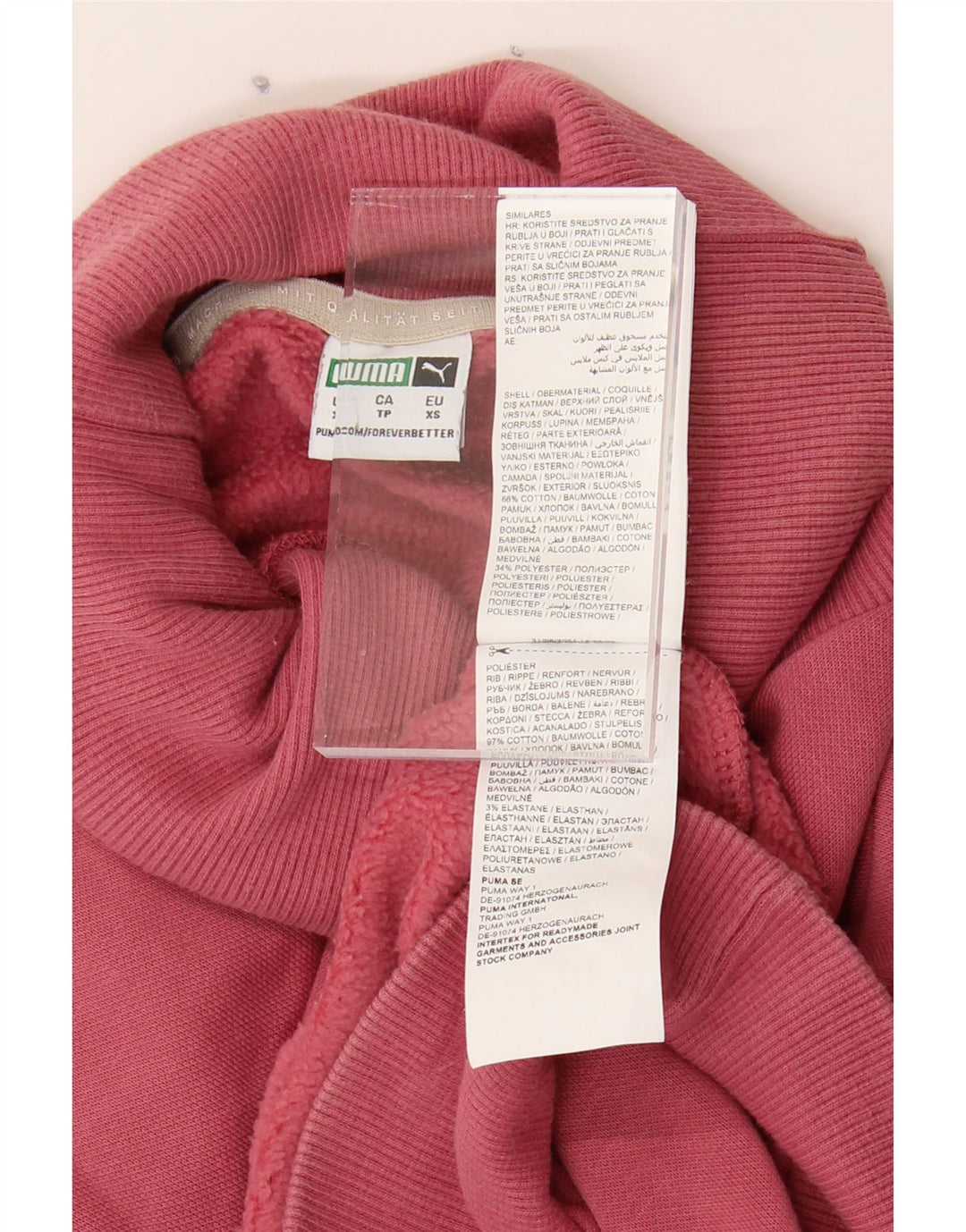PUMA Womens Graphic Oversized Sweatshirt Jumper UK 6 XS Red Cotton Vintage Puma and Second-Hand Puma from Messina Hembry 