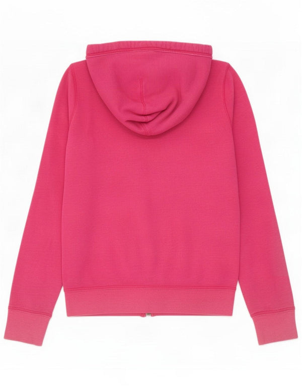 Hollister hættetrøje til kvinder med grafisk lynlås UK 14 Medium Pink Flecked