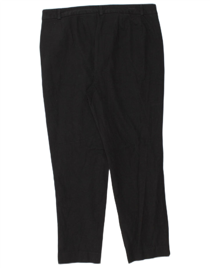 Marks & Spencer Dame Slim Cropped Trousers UK 12 Medium W30 L24 Black