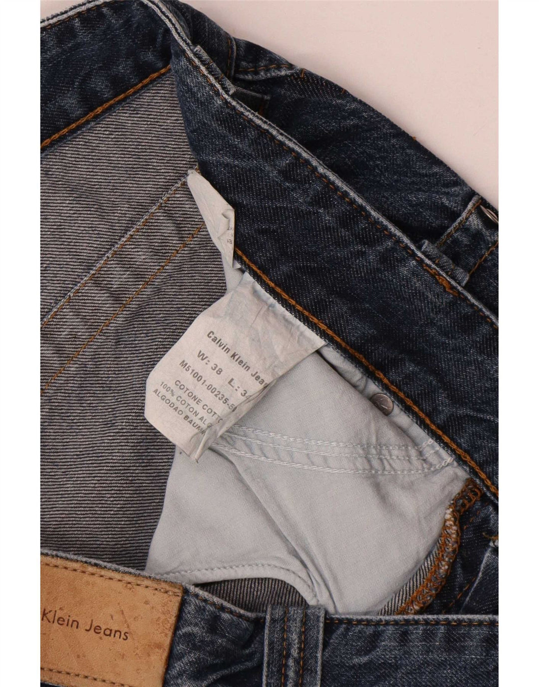 Calvin Klein Herre løse jeans W38 L30 Blå Bomuld
