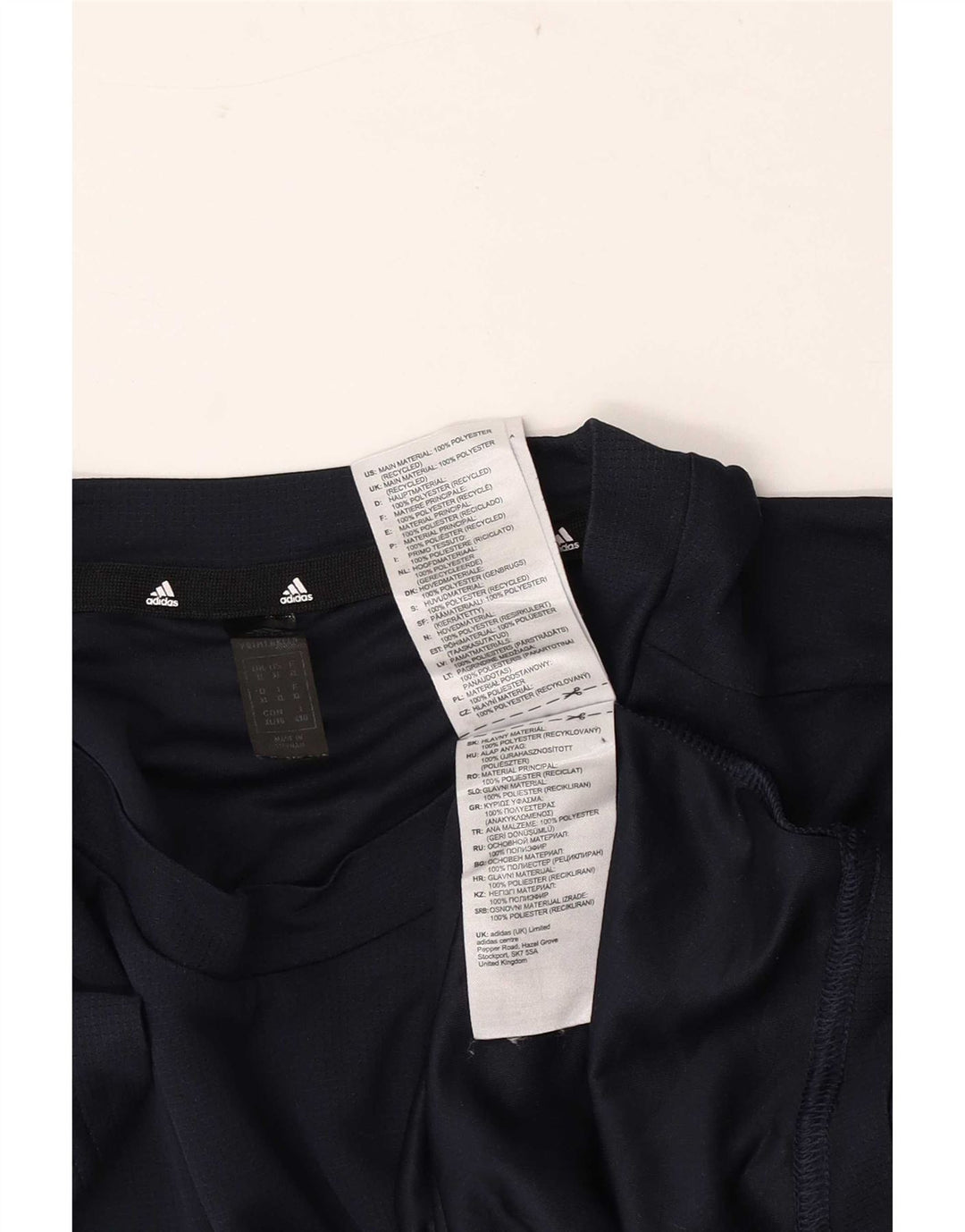 Adidas Herre Aeroready T-Shirt Top XL Navy Blue Polyester