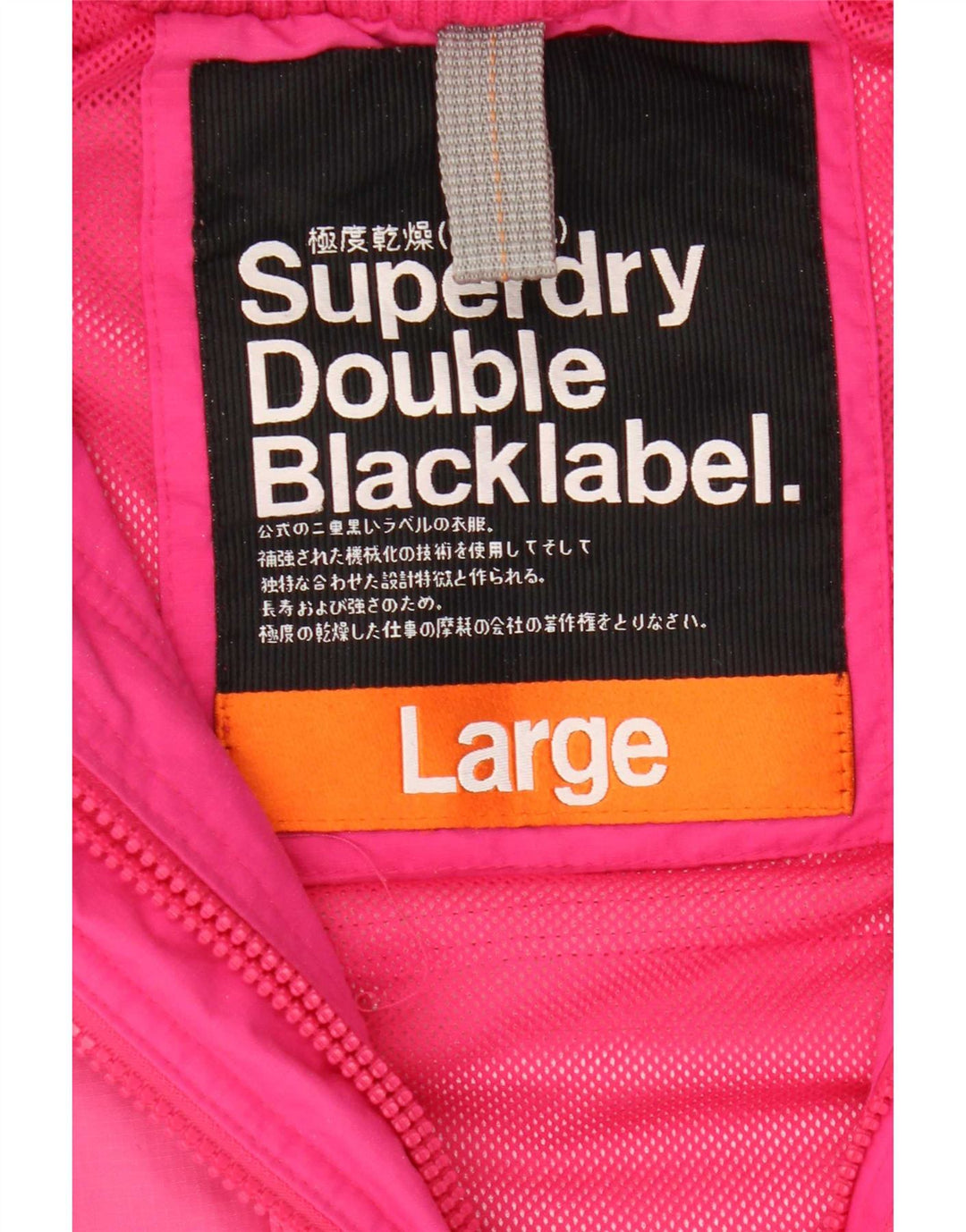 Superdry Grafisk regnjakke til kvinder UK 14 Stor Pink Nylon