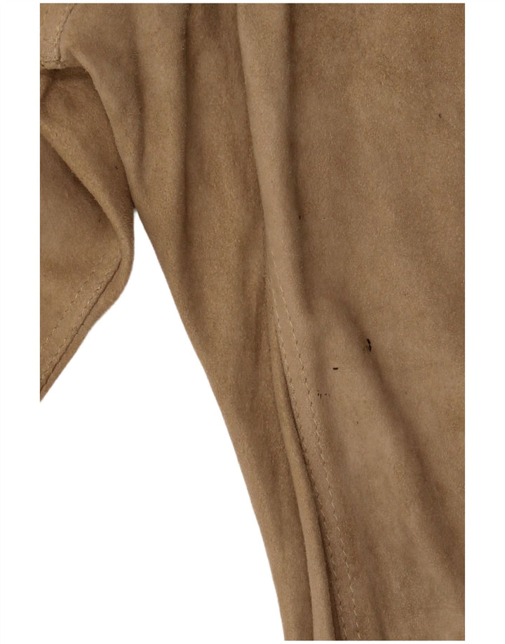 Vintage herre ruskind bomberjakke UK 38 Medium Beige