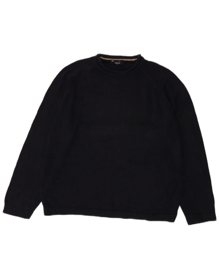 Marks & Spencer Herre sweater med rund hals 2XL marineblå bomuld