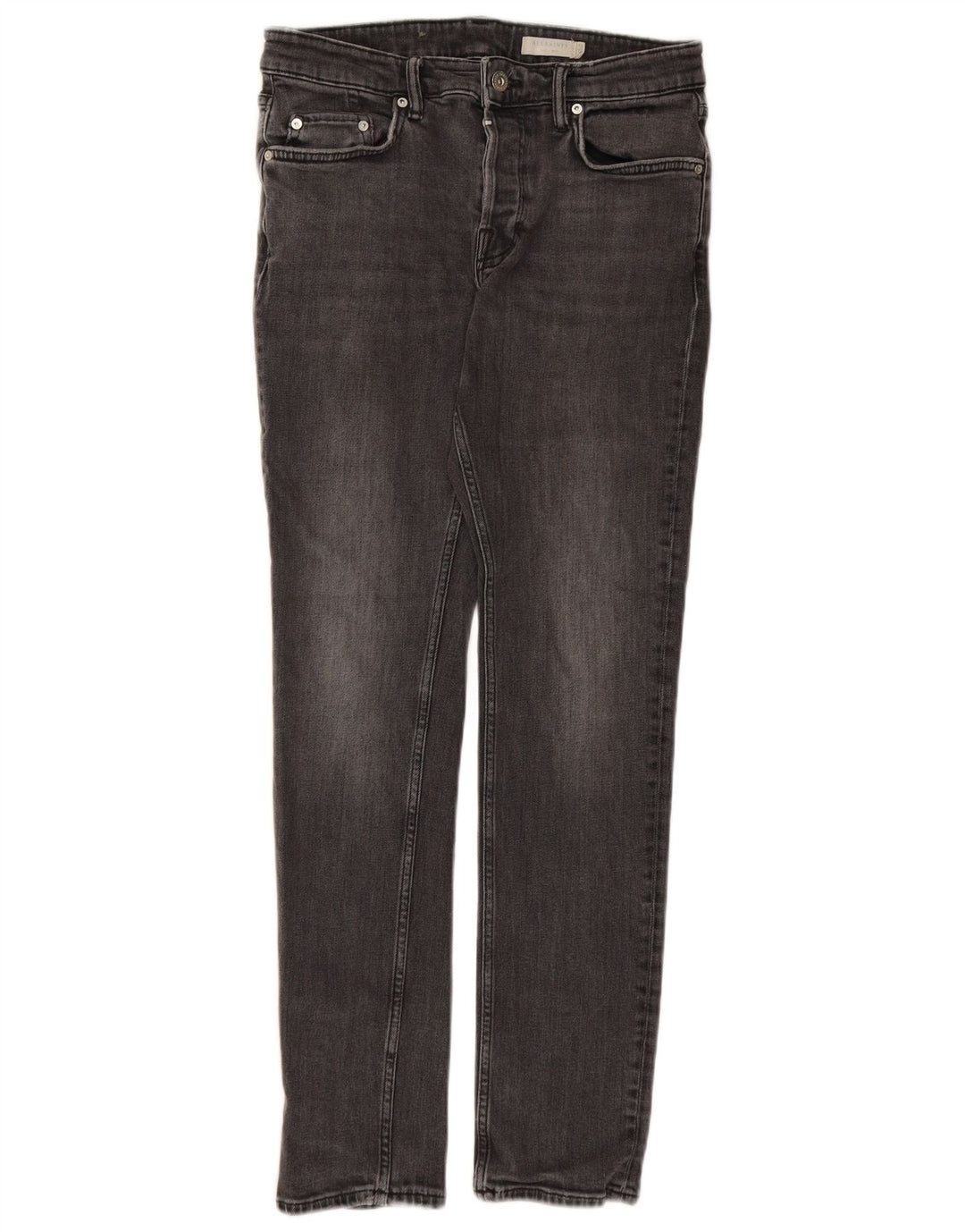 ALL SAINTS Herre Rex Slim Jeans W32 L30 Grå Bomuld