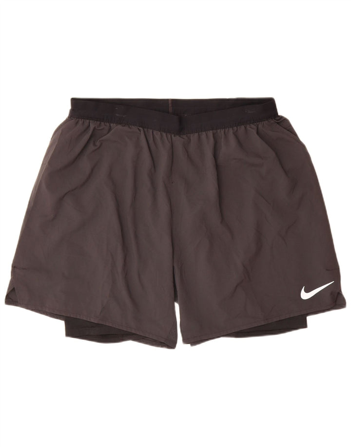 Nike Dame Dri Fit sportsshorts UK 20 2XL Grå Polyester