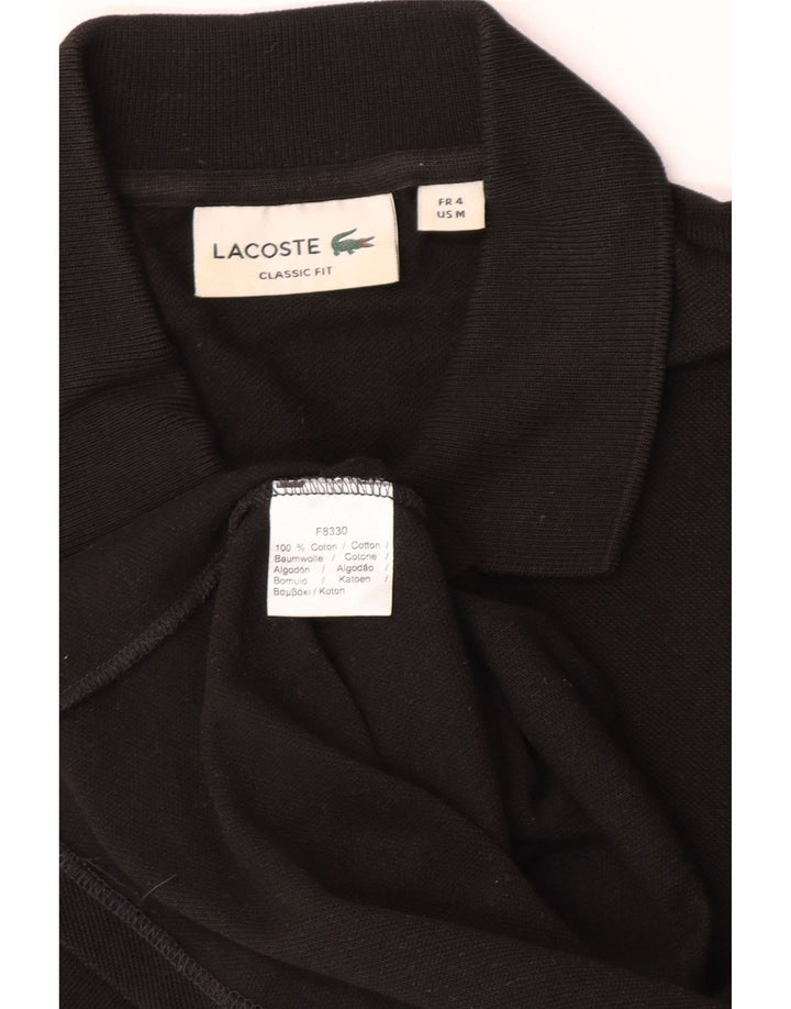 Lacoste Herre Poloskjorte i klassisk pasform Størrelse 4 Medium Sort Bomuld