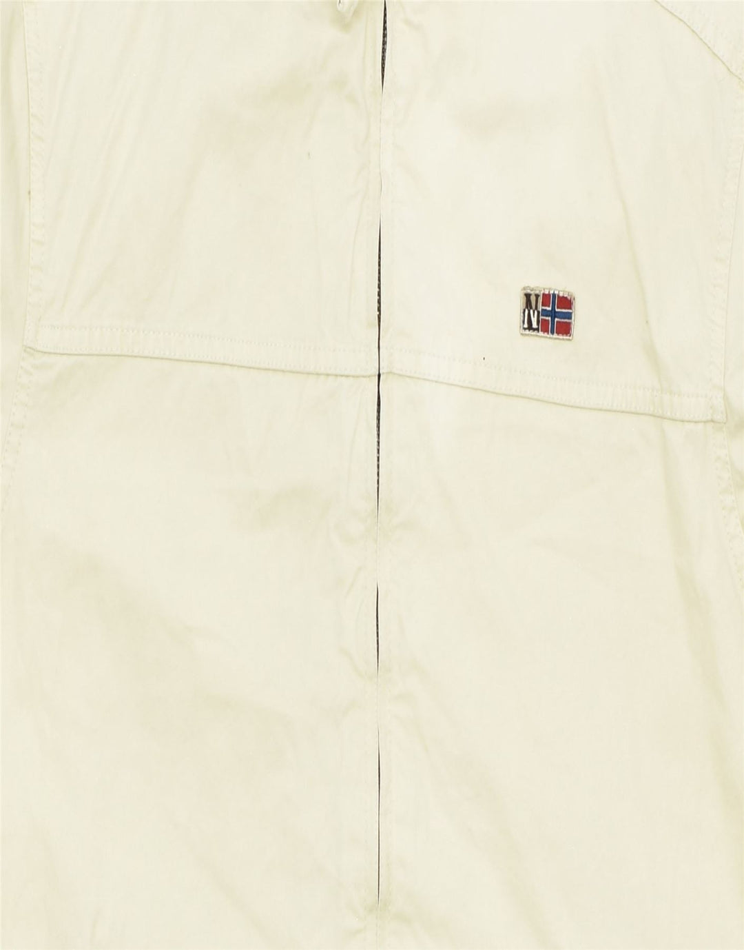 NAPAPIJRI Mens Bomber Jacket UK 42 XL Off White Cotton Vintage Napapijri and Second-Hand Napapijri from Messina Hembry 