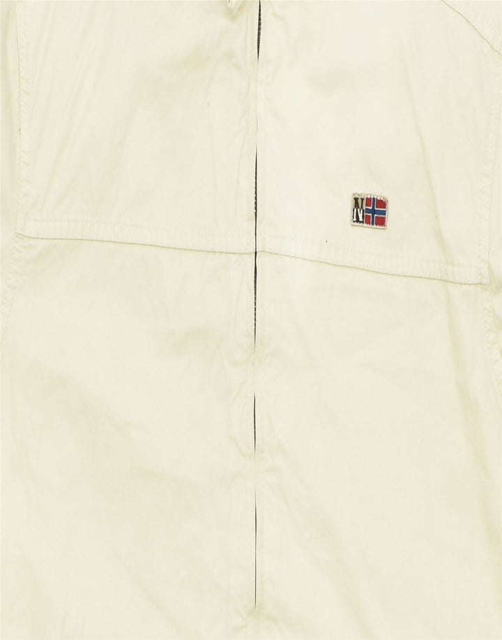 NAPAPIJRI Mens Bomber Jacket UK 42 XL Off White Cotton Vintage Napapijri and Second-Hand Napapijri from Messina Hembry 