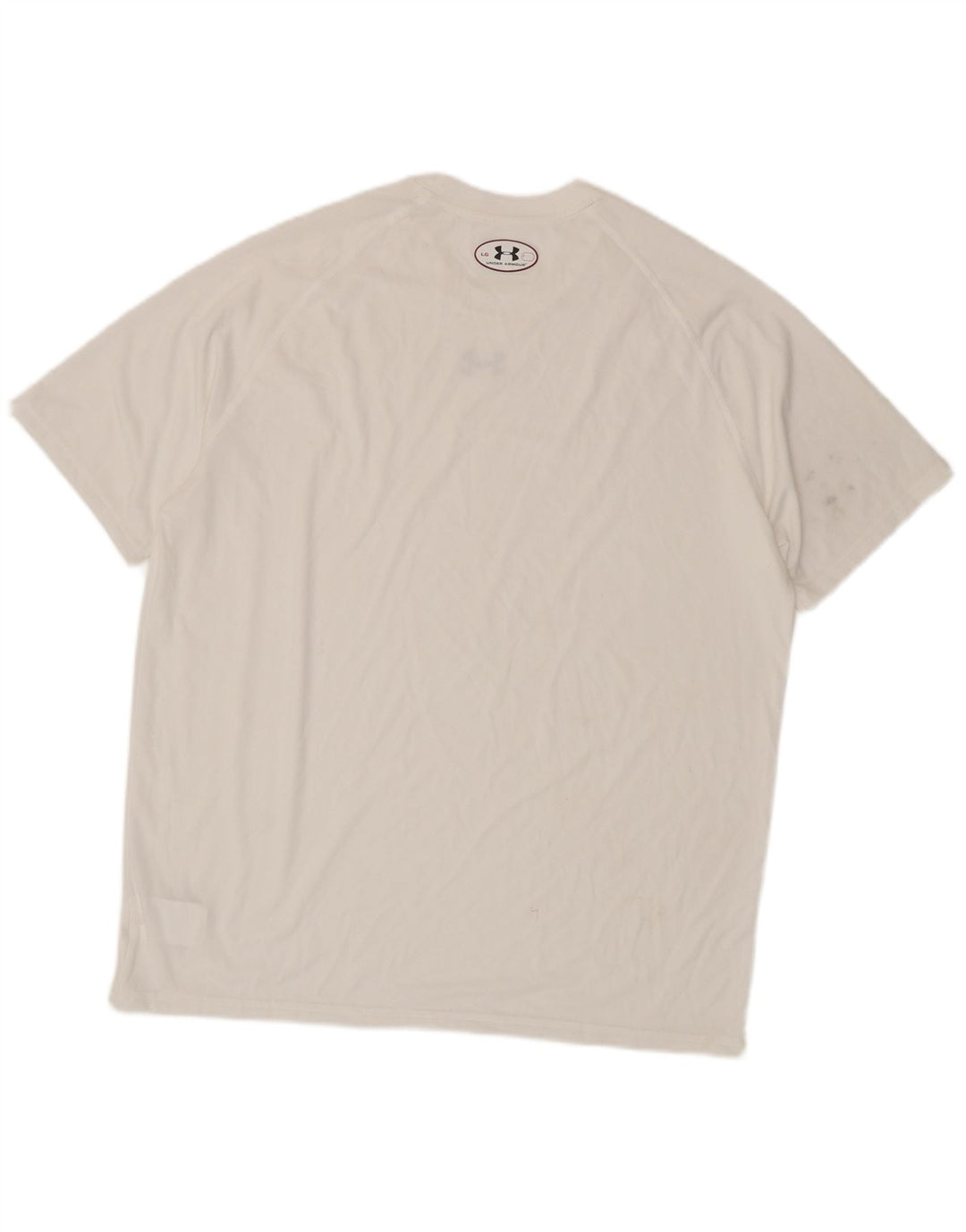 UNDER ARMOUR Herre Heat Gear T-Shirt Top Stor Hvid Polyester