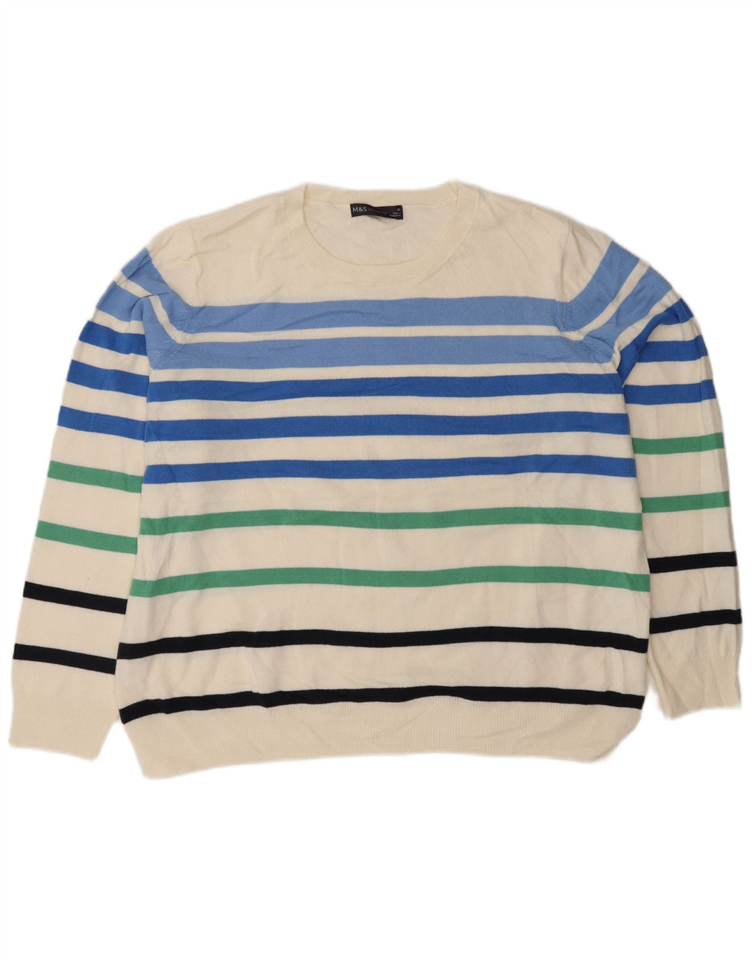 Marks & Spencer Dame sweater med rund hals DK 20 2XL Flerfarvet