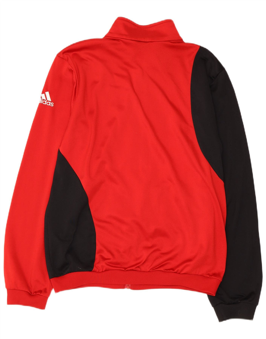 ADIDAS Træningsdragt til mænd, topjakke UK 40/42 Medium Rød Colourblock Polyester