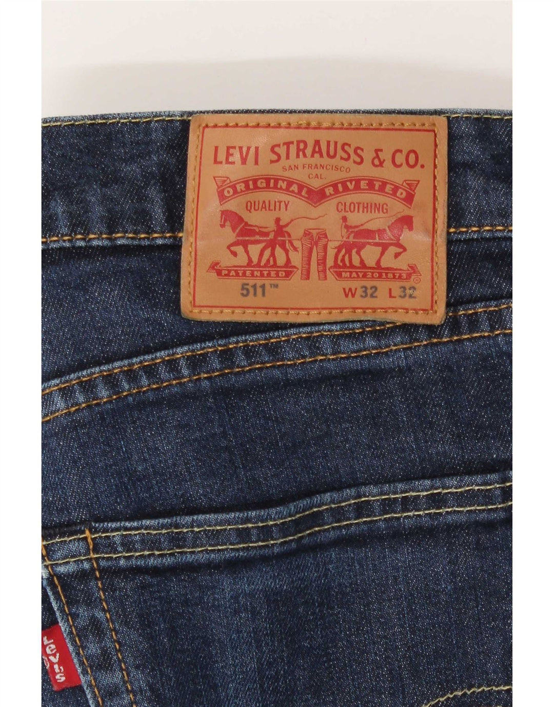 Levi's Herre 511 Slim Jeans W32 L32 Marineblå Bomuld