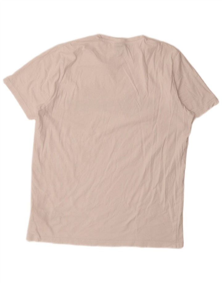 Ellesse Herre Grafisk T-Shirt Top Stor Hvid Bomuld