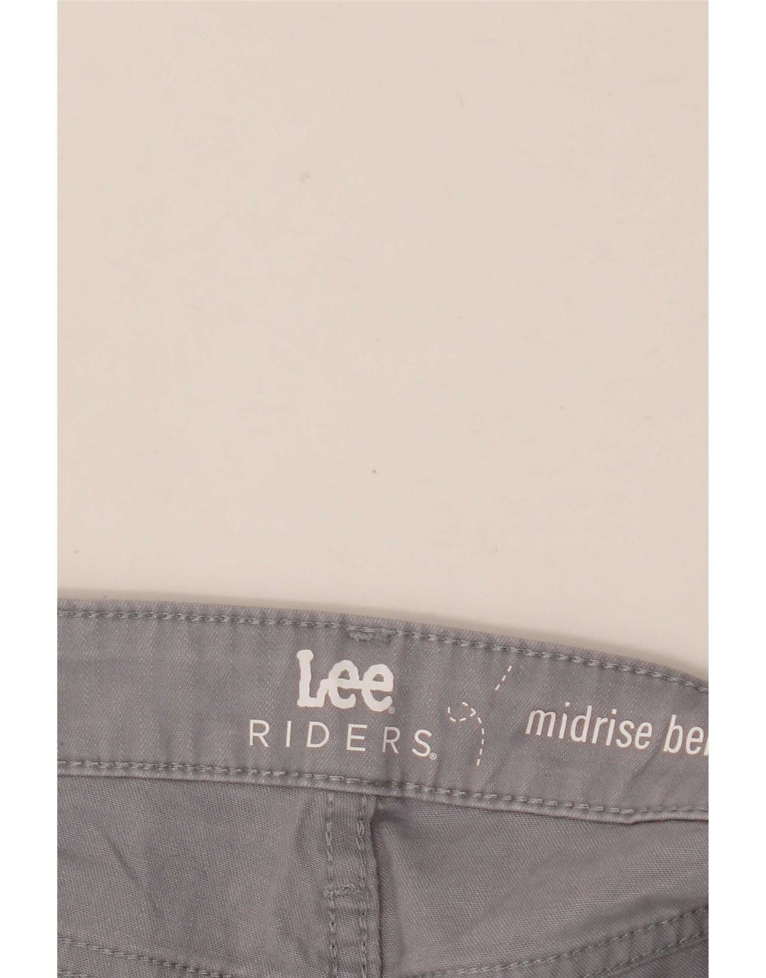 Lee Womens Riders Mid Rise Bermuda Shorts US 12 Large W32 Grey Cotton