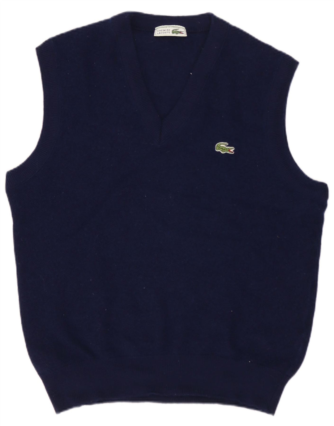 LACOSTE Herrevest Tank Top Str. 5 Large Marineblå Uld