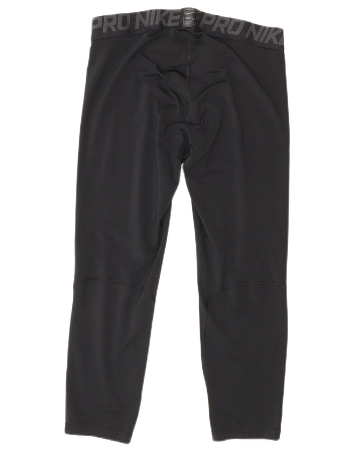 Nike Herre Dri Fit Grafisk Crop Leggings Stor sort polyester