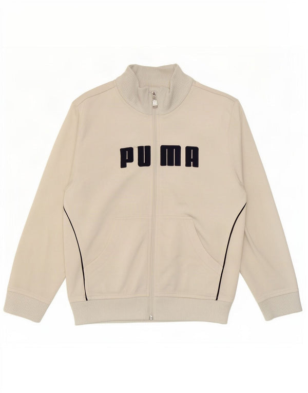 Puma drenge grafisk træningsdragt topjakke 7-8 år grå polyester