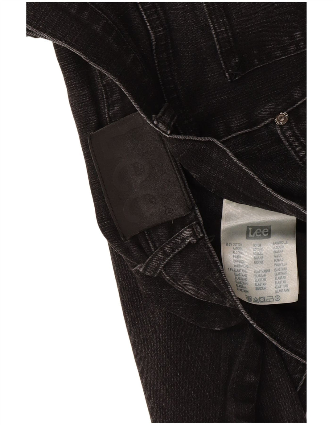 Lee Mens Daren Regular Straight Jeans W32 L30 Sort Bomuld