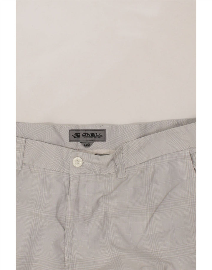 O'NEILL Mens Chino Shorts W38 XL  Grey Check Polyester Vintage O'Neill and Second-Hand O'Neill from Messina Hembry 