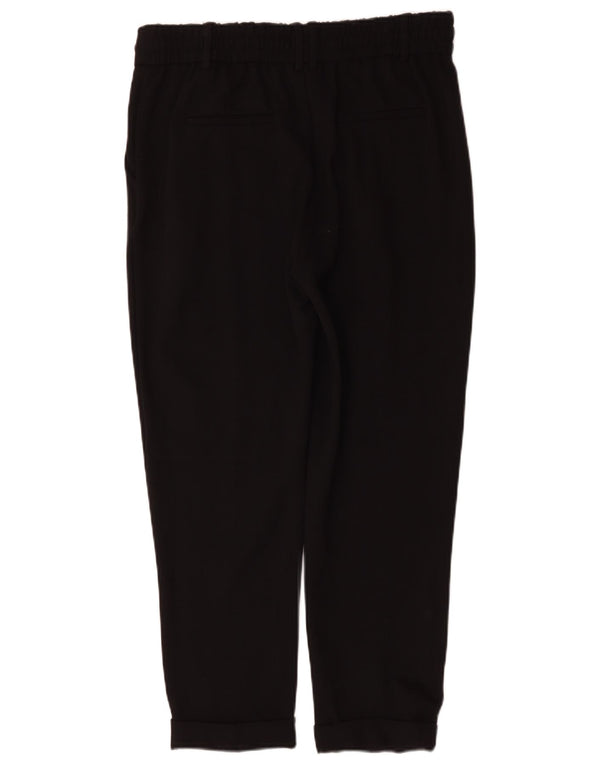 Benetton Herre Lige Chino Bukser Large W34 L27 Sort Viscose