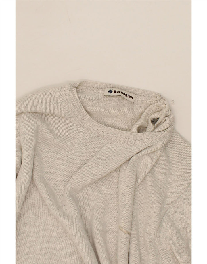 BURLINGTON Mens Crew Neck Jumper Sweater IT 54 XL Grey Vintage Burlington and Second-Hand Burlington from Messina Hembry 