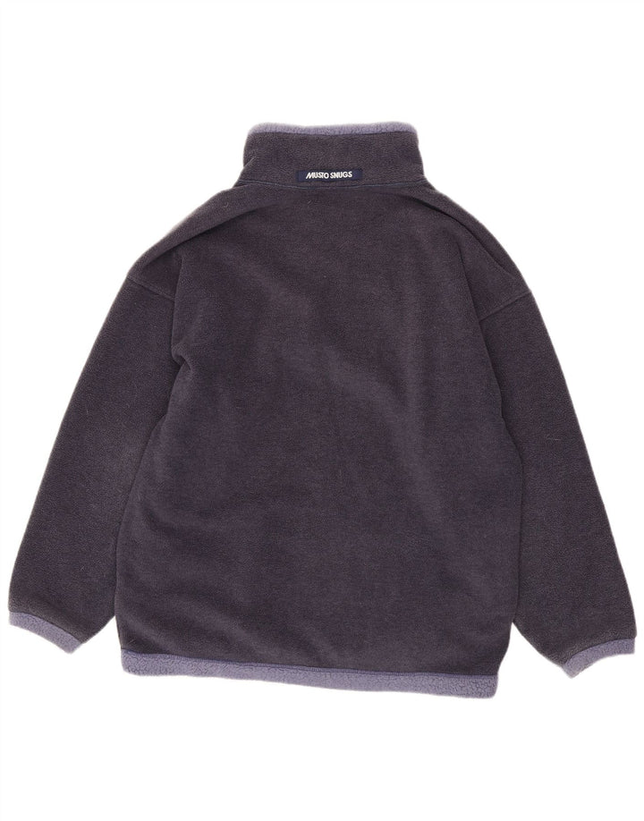 Musto Fleece Jumper med lynlås til mænd Medium Marineblå Colourblock Polyester
