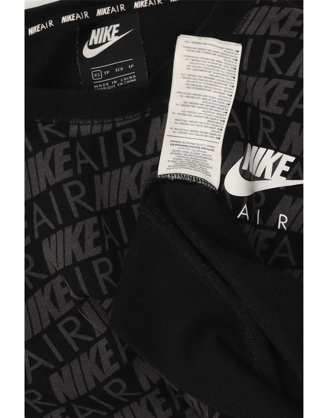 Nike grafisk sweatshirt til mænd XS Sort bomuld