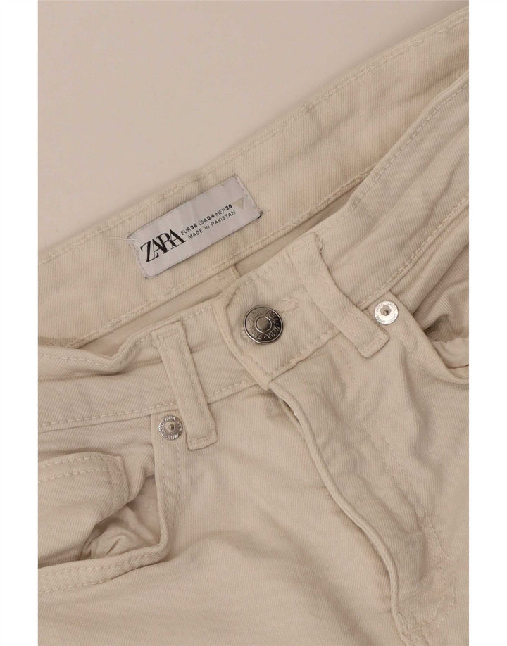 Zara Herre Flared Jeans EU 36 XS W26 L25 Hvid