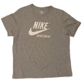 Nike grafisk t-shirt top til mænd XL Grå flækket bomuld