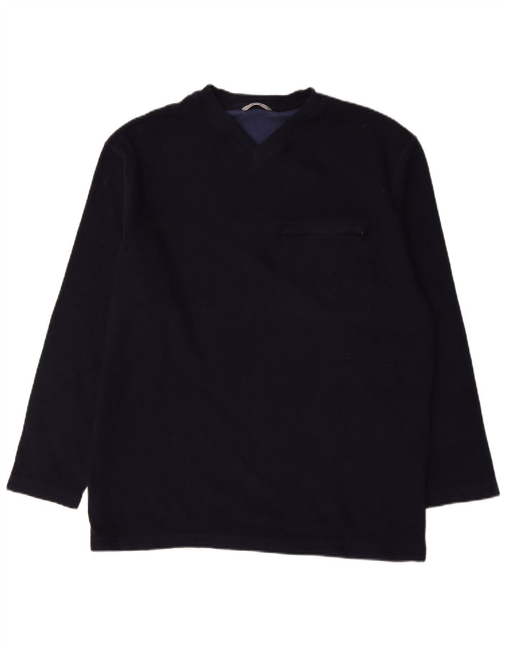 Marks & Spencer Herre V-hals sweater XL marineblå bomuld