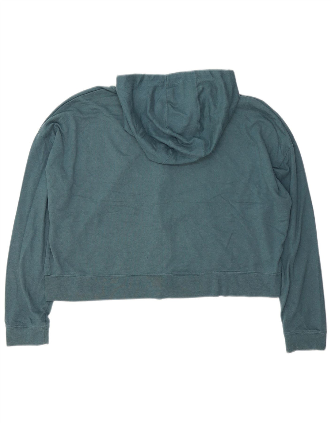 Nike Womens Crop Oversized hættetrøje med lynlås UK 14 Medium Blue Polyester