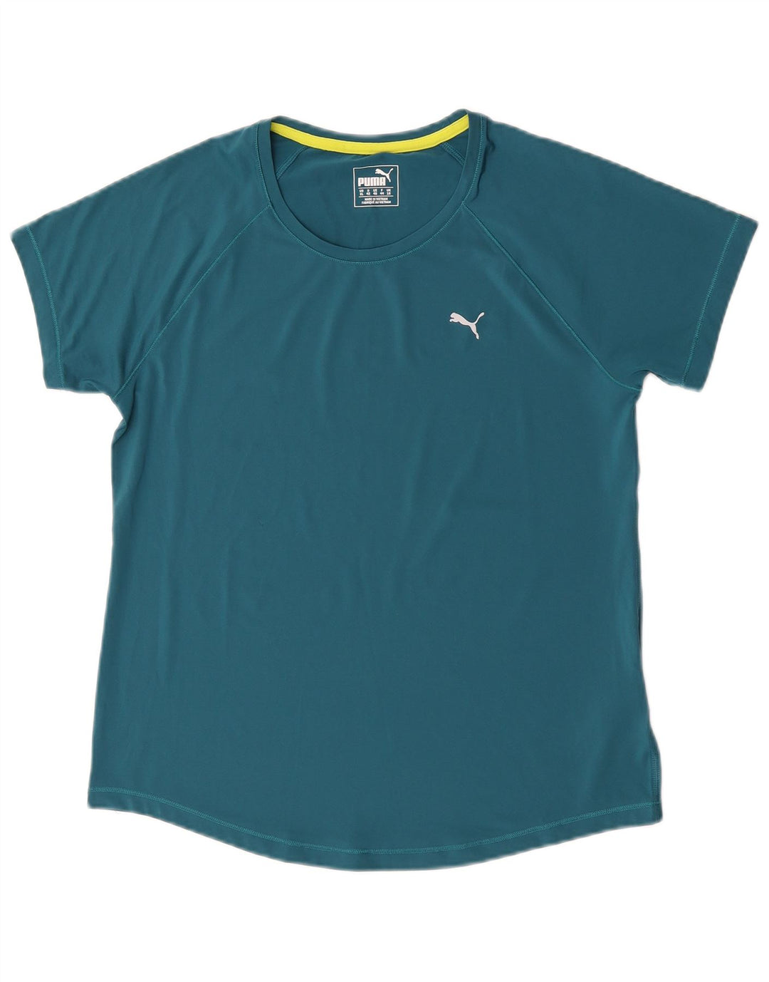 Puma Dame T-Shirt Top UK 16 Stor Grøn Polyester