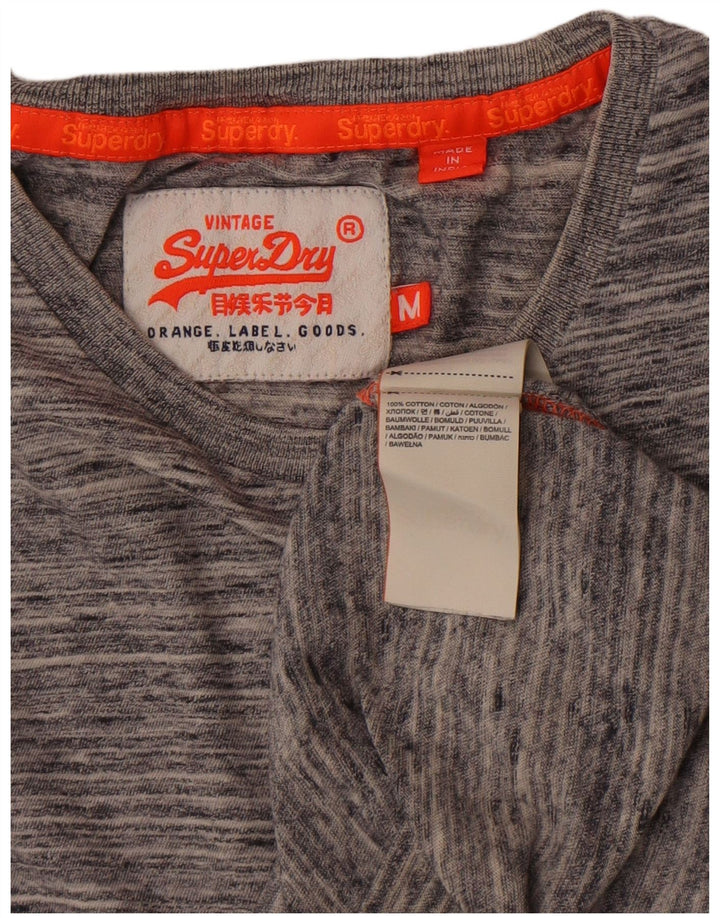 Superdry T-shirt top mellem grå bomuld til mænd