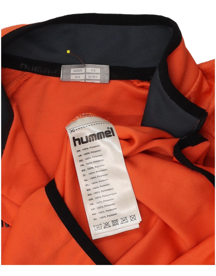 Hummel Boys Grafisk Pullover Træningsdragt Top 15-16 år Orange Colourblock