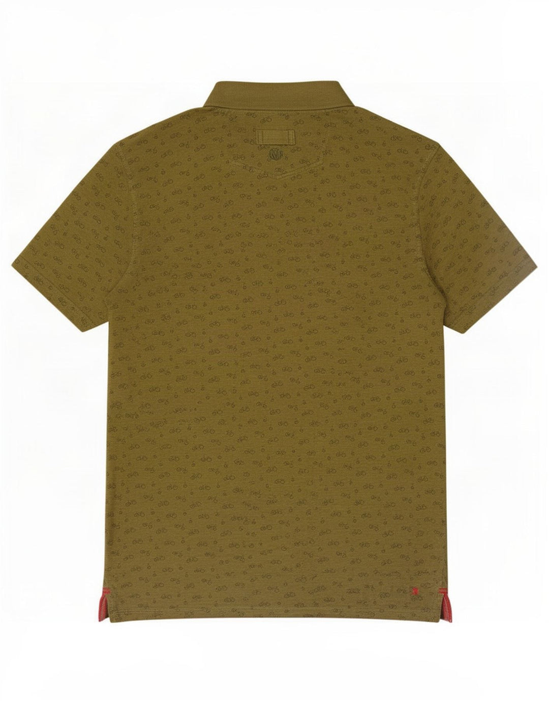 Fedt ansigt til mænd med abstrakt mønster poloshirt Medium Khaki Bomuld