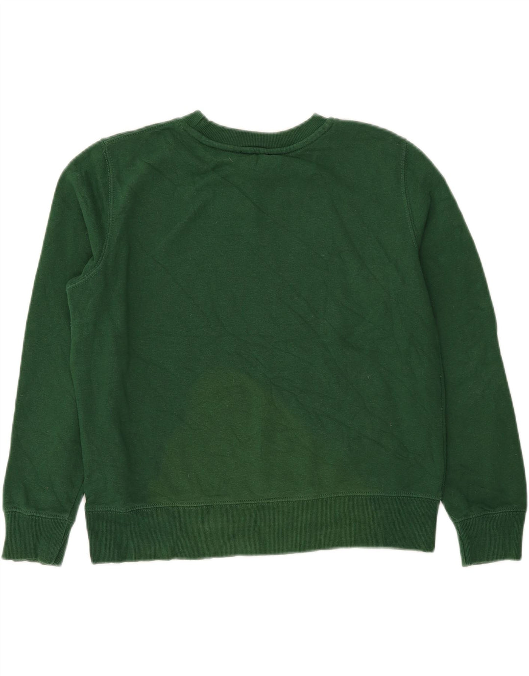 Zara Dame Sweatshirt Jumper UK 16 Stor Grøn Bomuld