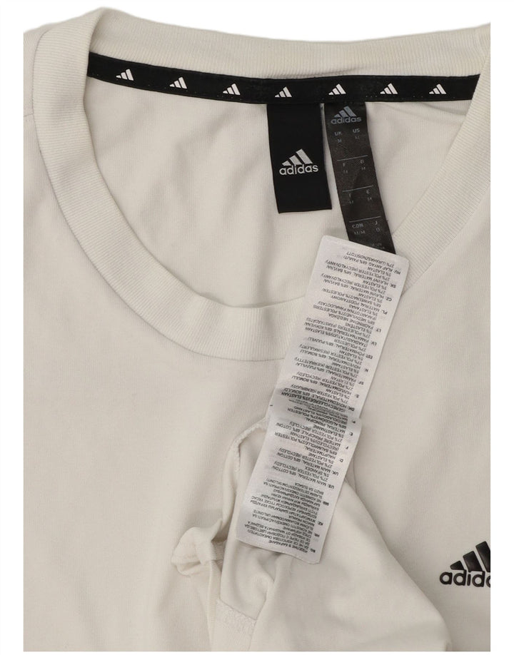 Adidas Herre T-Shirt Top Medium Hvid Bomuld