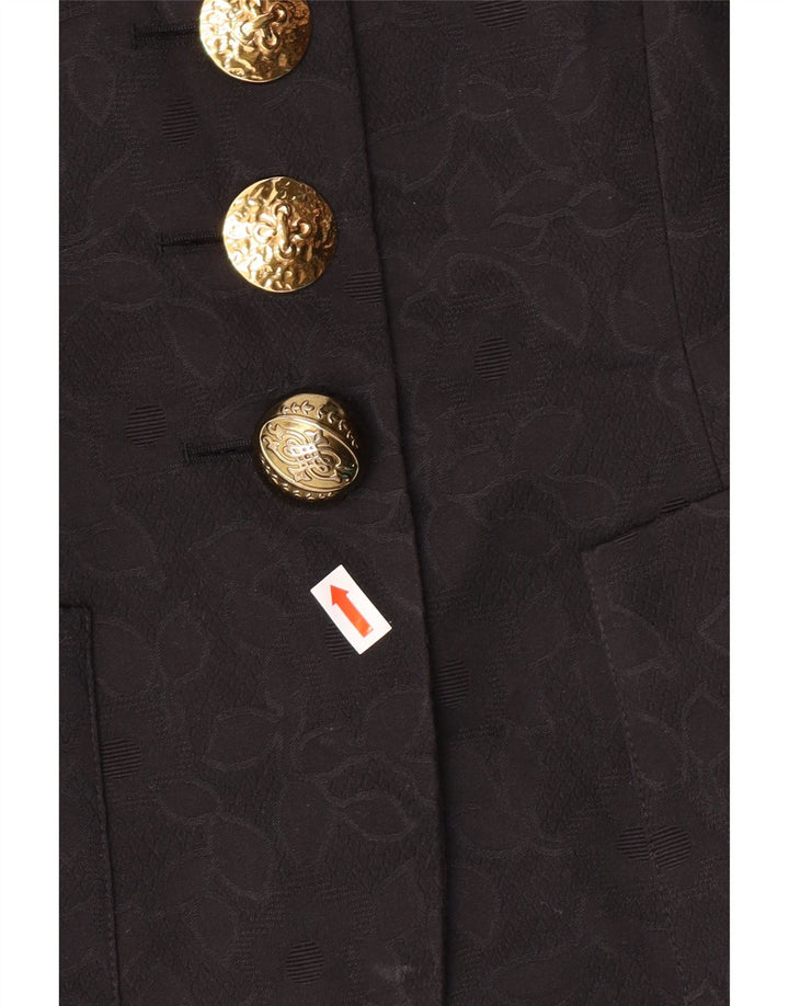 GUY LAROCHE Kortærmet blazerjakke til kvinder EU 42 Large Black Classic