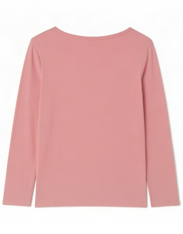 Gap Dametop Langærmet UK 14 Large Pink Cotton
