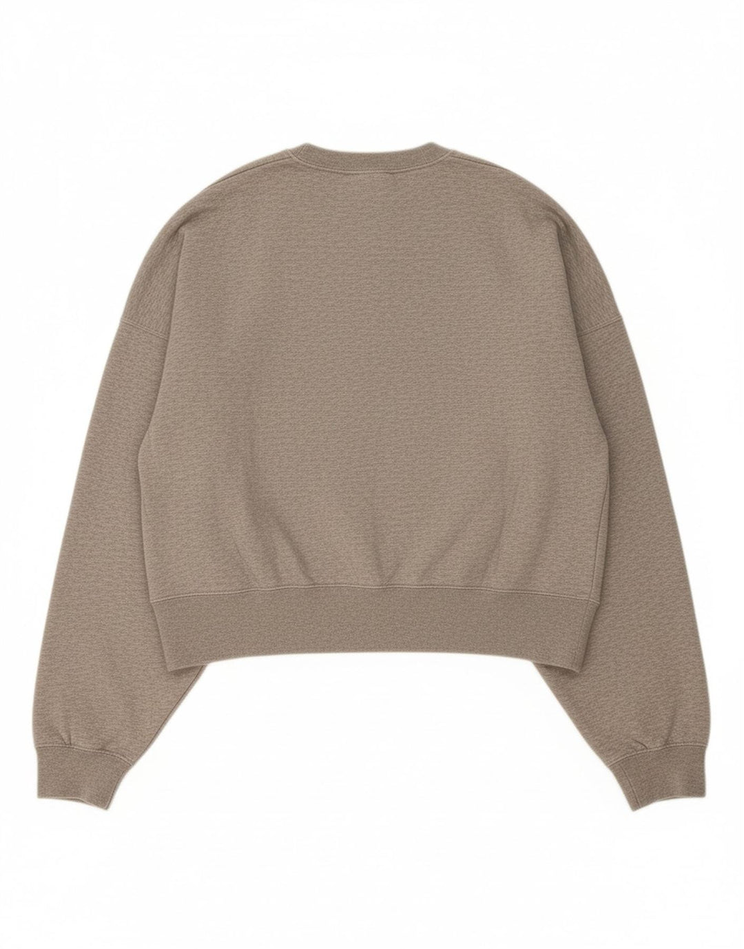 NIKE Womens Oversized Crop Sweatshirt Jumper UK 16 Large Grey Cotton