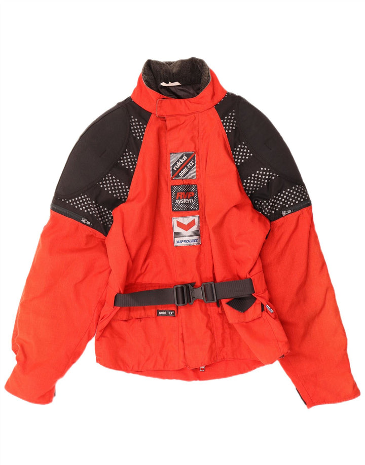 RUKKA Herre Graphic Racer Jacket IT 50 Stor Rød Colourblock Nylon