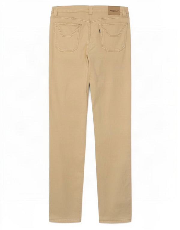 Jeckerson Mens Straight Jeans W38 L35 Beige Cotton
