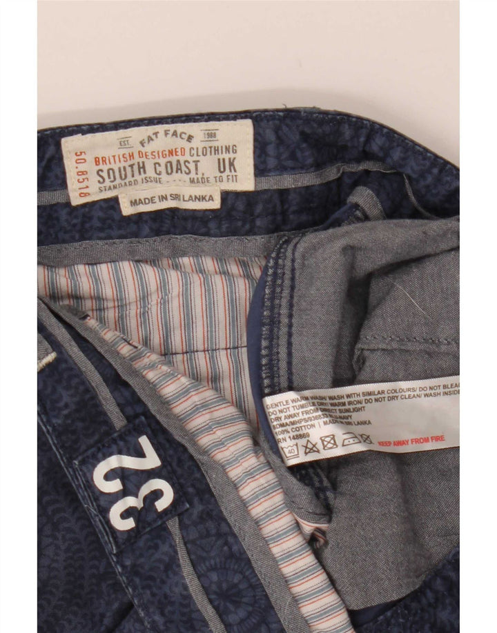 Fat Face Herre Chino Shorts W32 Medium Navy Blue Floral Bomuld