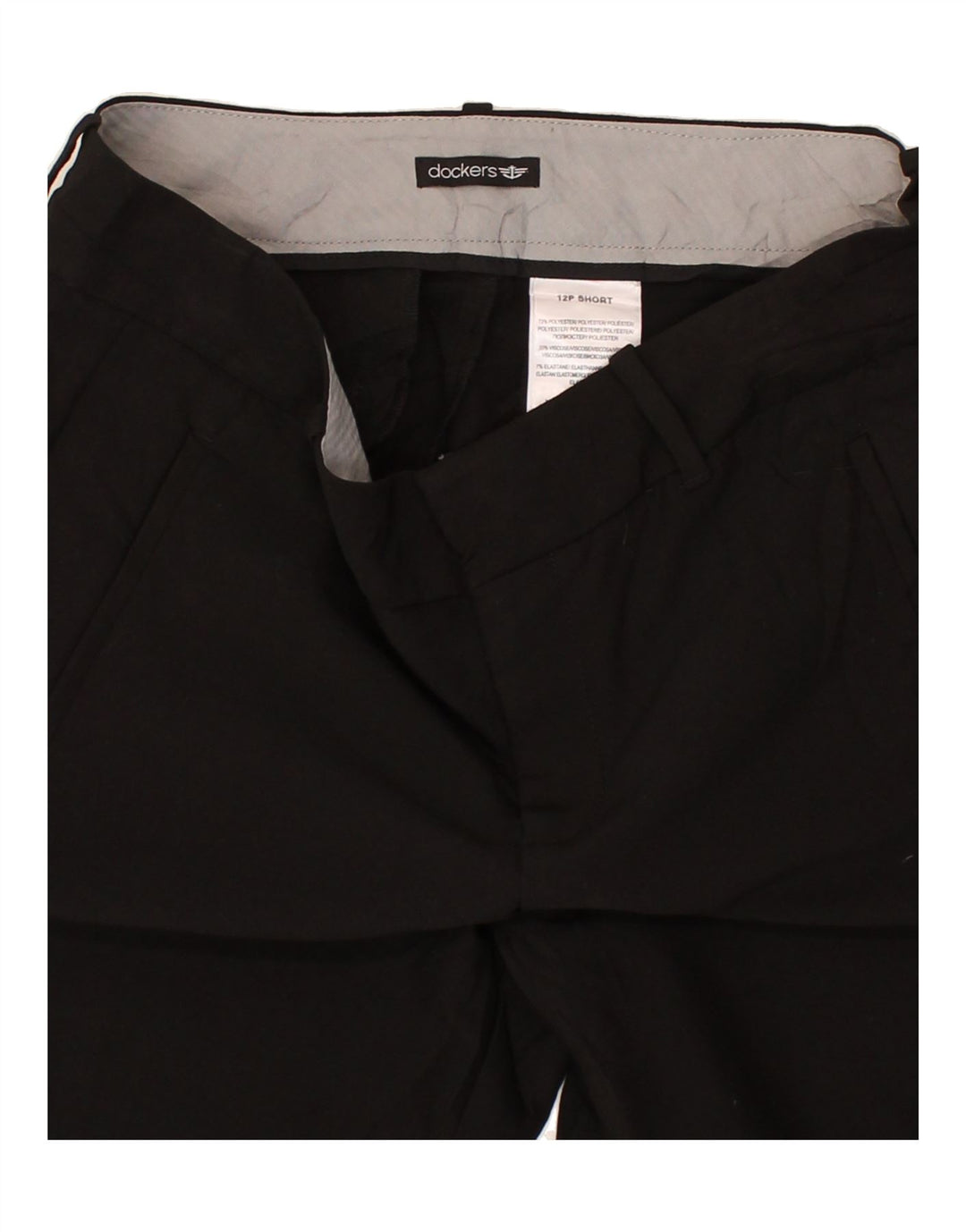 DOCKERS Womens Short Bootcut Chino Trousers US 12 Large W34 L29  Black | Vintage Dockers | Thrift | Second-Hand Dockers | Used Clothing | Messina Hembry 
