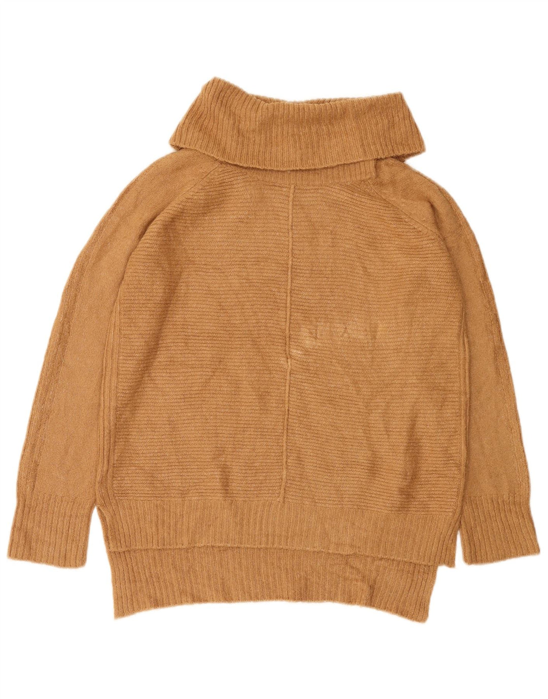 Oasis Dame Oversized Roll Neck Jumper Sweater UK 10 Small Beige Acryl