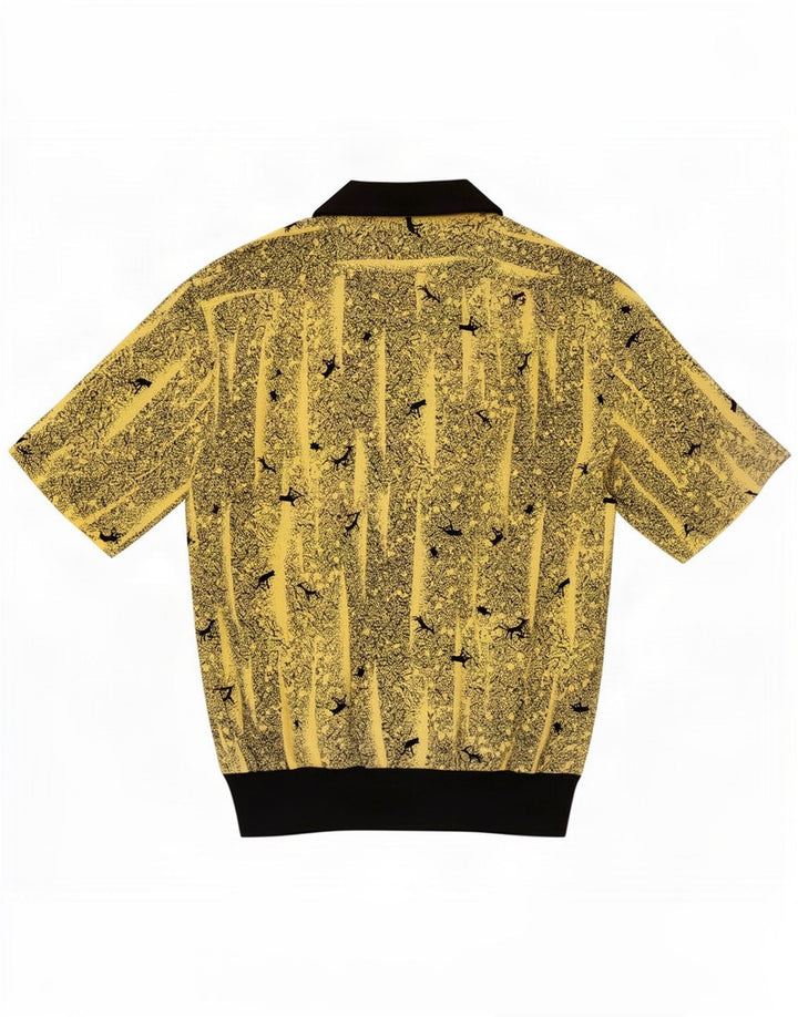 Desiree Womens Oversized Abstrakt mønster Pullover Shirt UK 14 Large Yellow