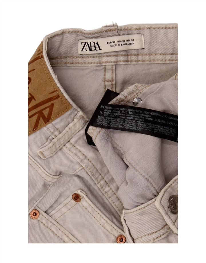Zara Herre Denim Shorts EU 38 Small W30 Grå Bomuld